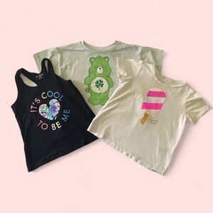 GIRLS TOP BUNDLE-SIZE 5-CHILDRENS PLACE-CAREBEARS-H&M